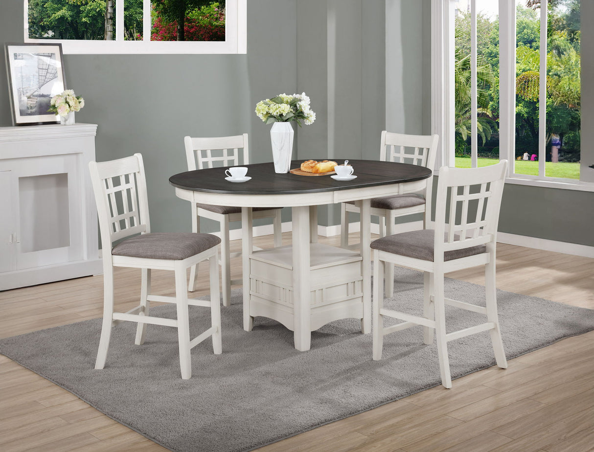 Hartwell - Dining Room Set White 5 Pc. Table, 4 Chairs by Crown Mark | Bel Furniture