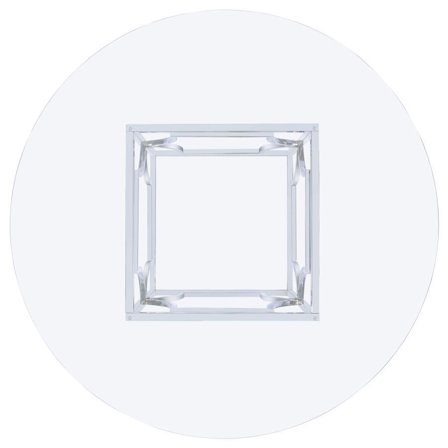 Starlight - Round Glass Top Metal Dining Table by Coaster Fine Furniture | Bel Furniture