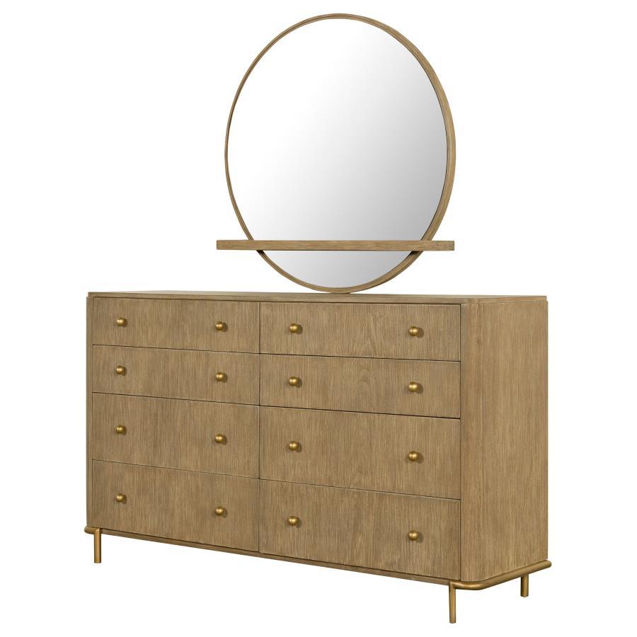 Arini - 8-Drawer Bedroom Dresser With Mirror by CoasterElevations | Bel Furniture