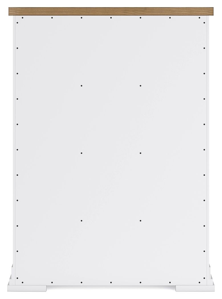 Ashbryn - White / Natural - Five Drawer Chest by Benchcraft® | Bel Furniture