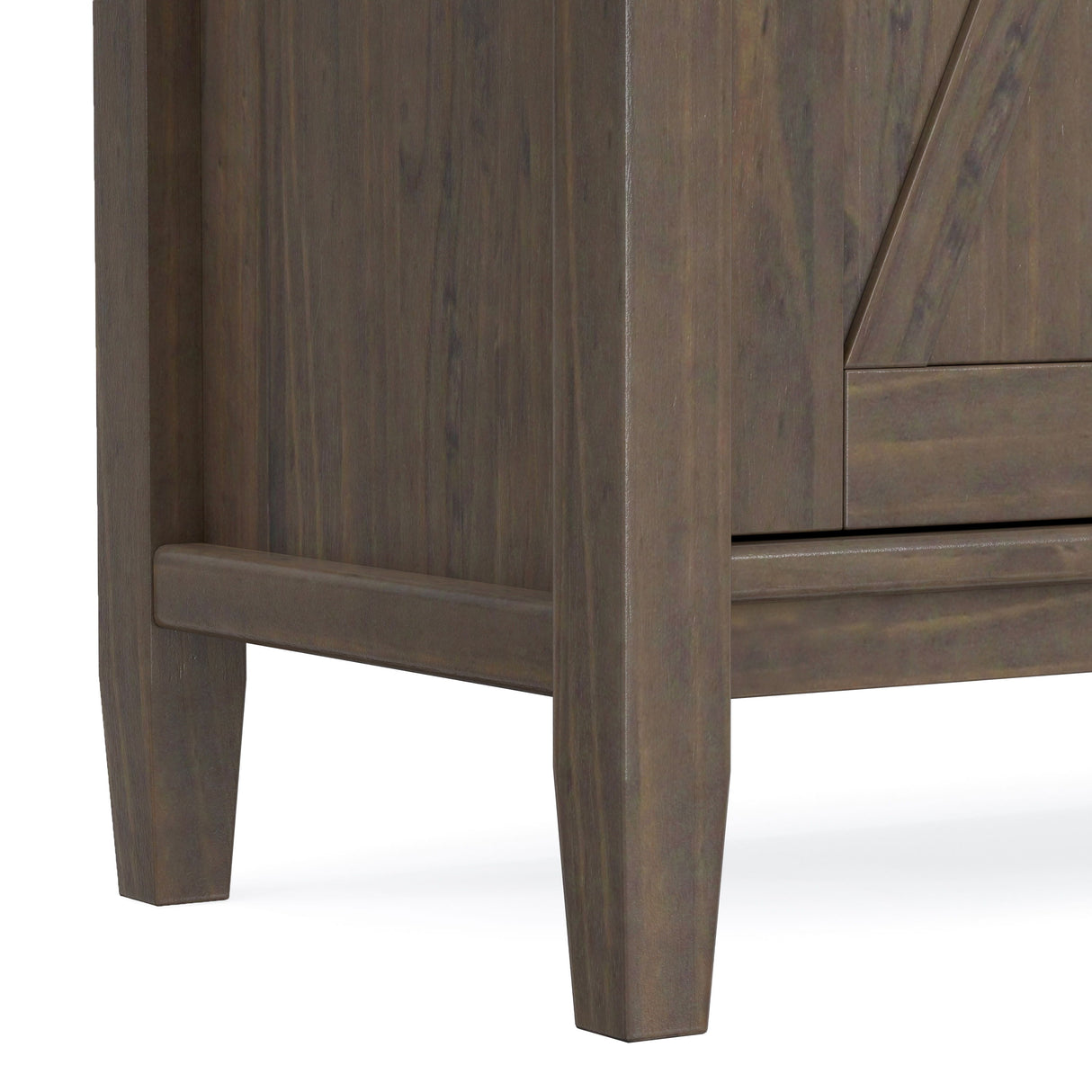 Ela - Low Storage Cabinet - Smoky Brown by Simpli-Home | Bel Furniture
