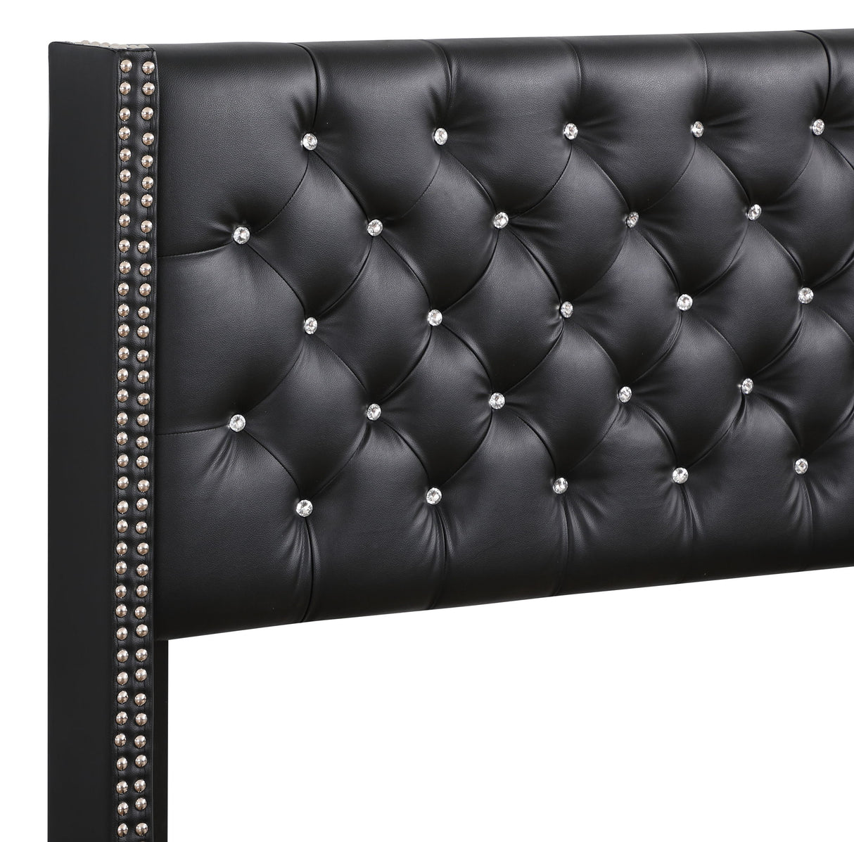 Upholstered Nailhead Trim Chic Bed - view 41