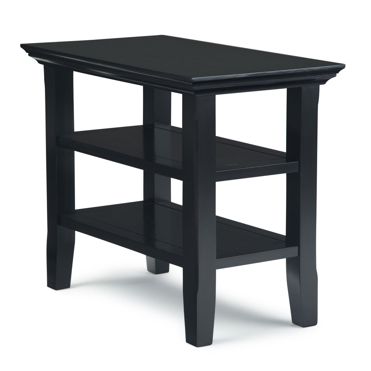 Acadian - Narrow Side Table, Handcrafted Black by Simpli-Home | Bel Furniture
