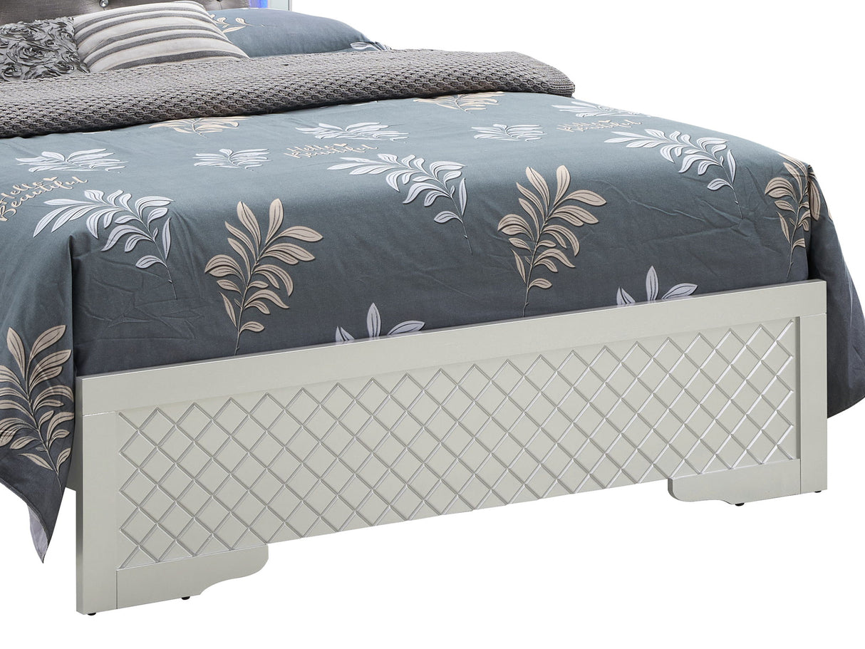 Bed With LED Light Accents Headboard - view 29