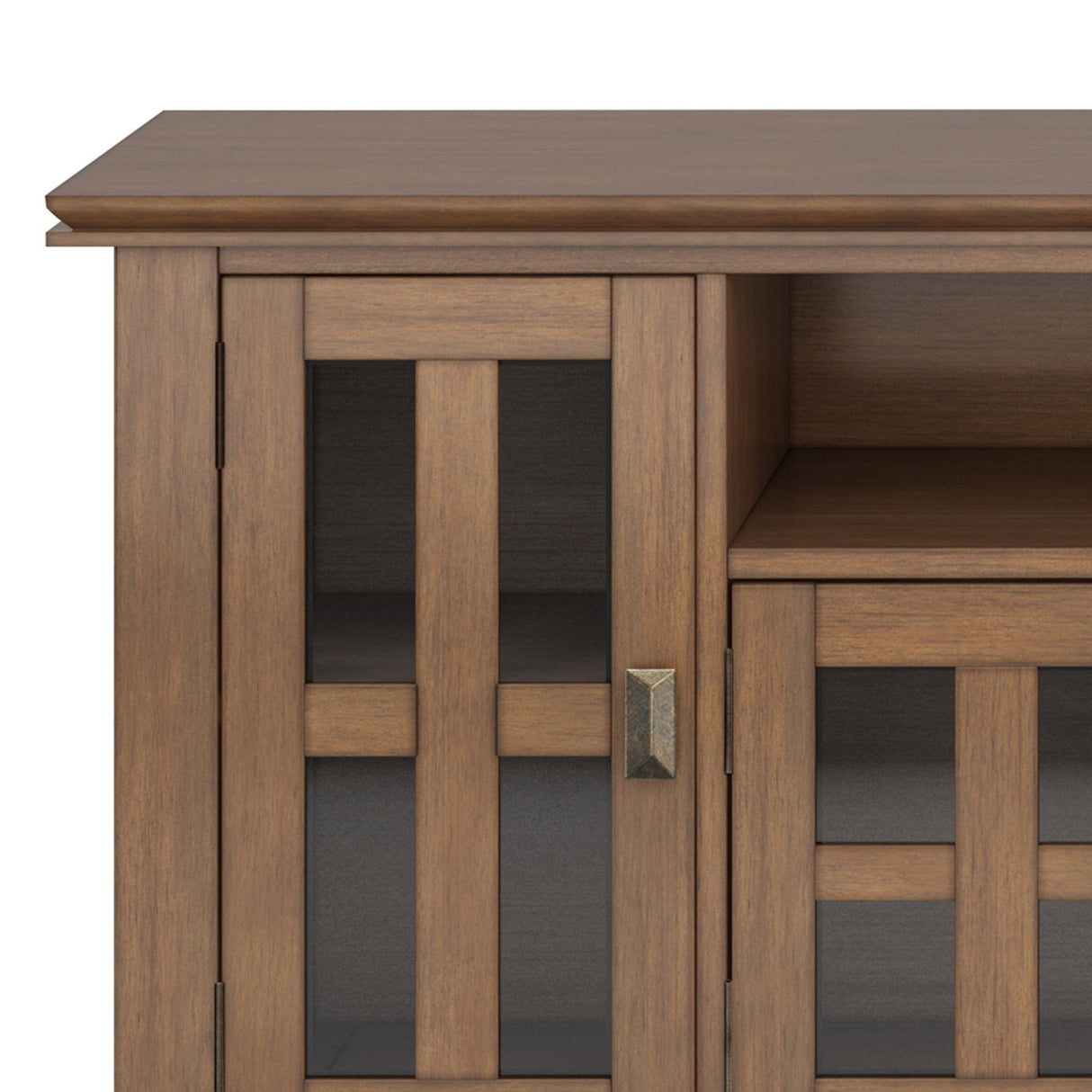 Artisan - TV Media Stand - Rustic Natural Aged Brown by Simpli-Home | Bel Furniture