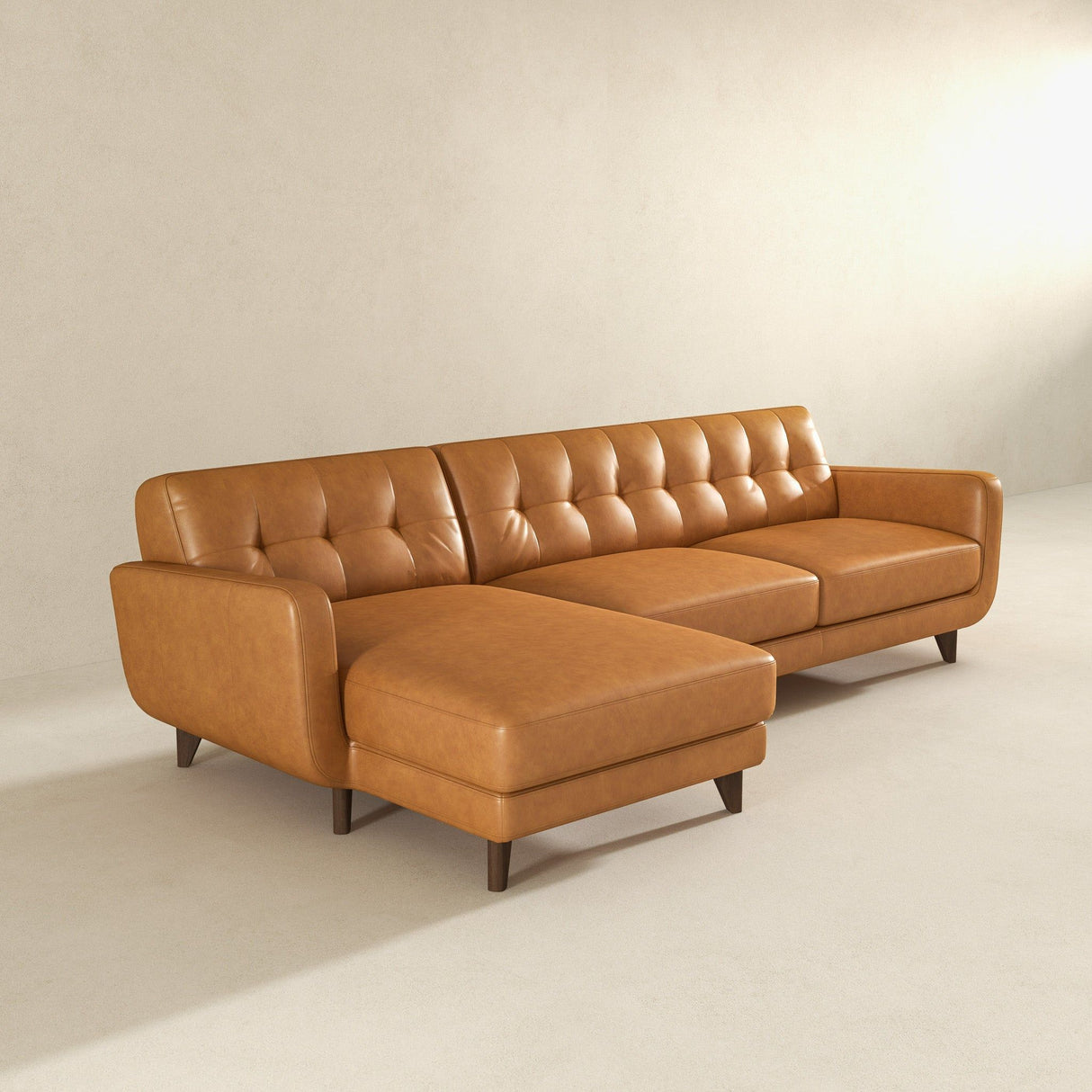 Allison - Mid-Century Modern Sectional Sofa Chaise