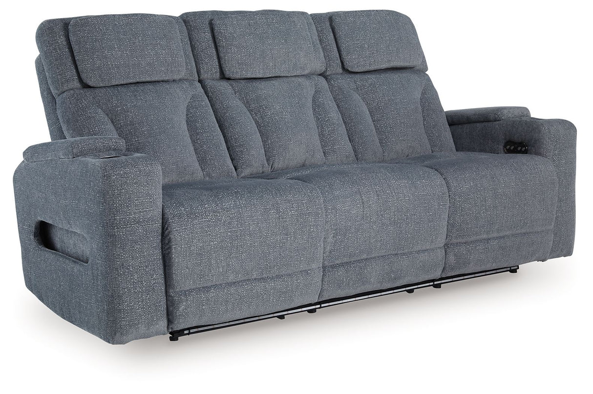Studio Cave - Steel - Power Reclining Sofa by Signature Design by Ashley® | Bel Furniture