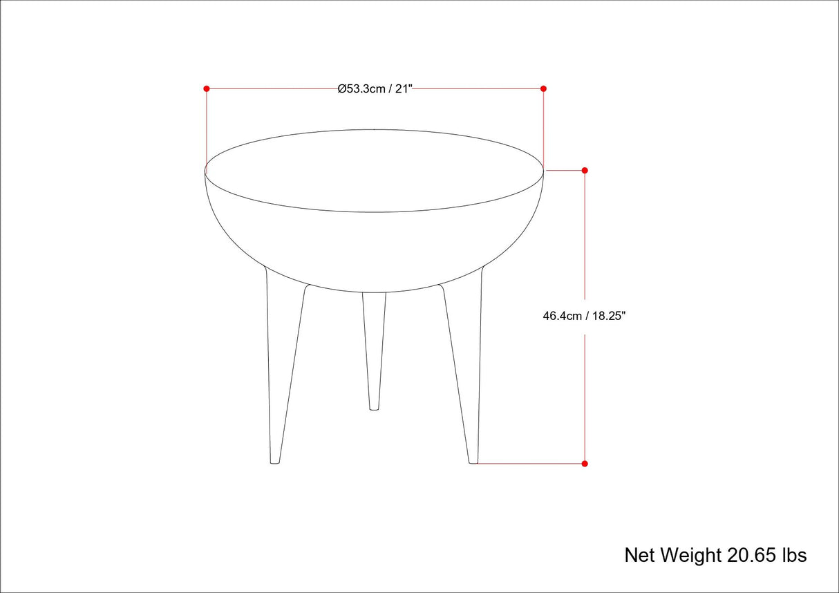 Otto - Cast Aluminum Side Table - Black by Simpli-Home | Bel Furniture