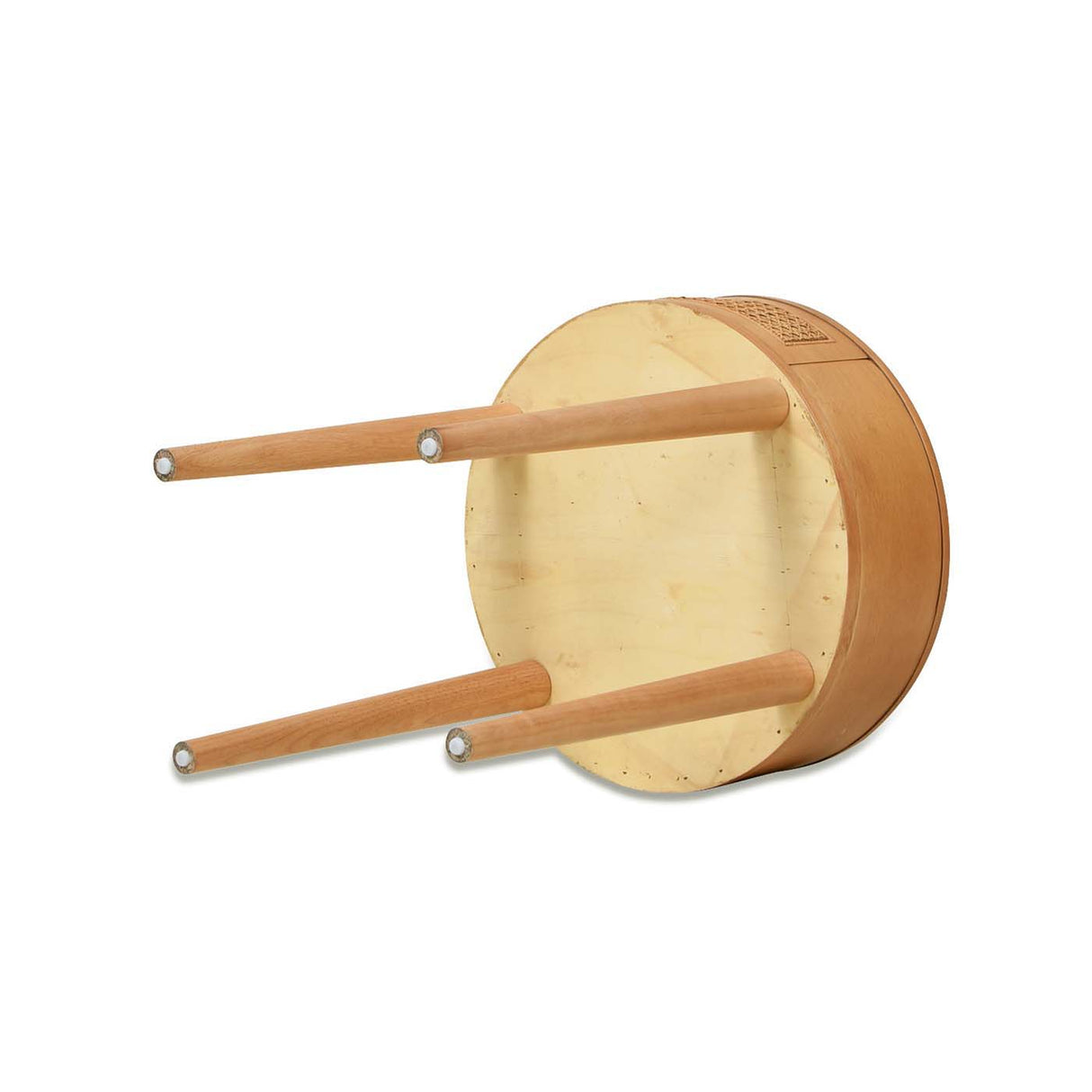 Cabana - Round Cane Storage Side Table - Natural Brown Oak by Jennifer Taylor Home | Bel Furniture