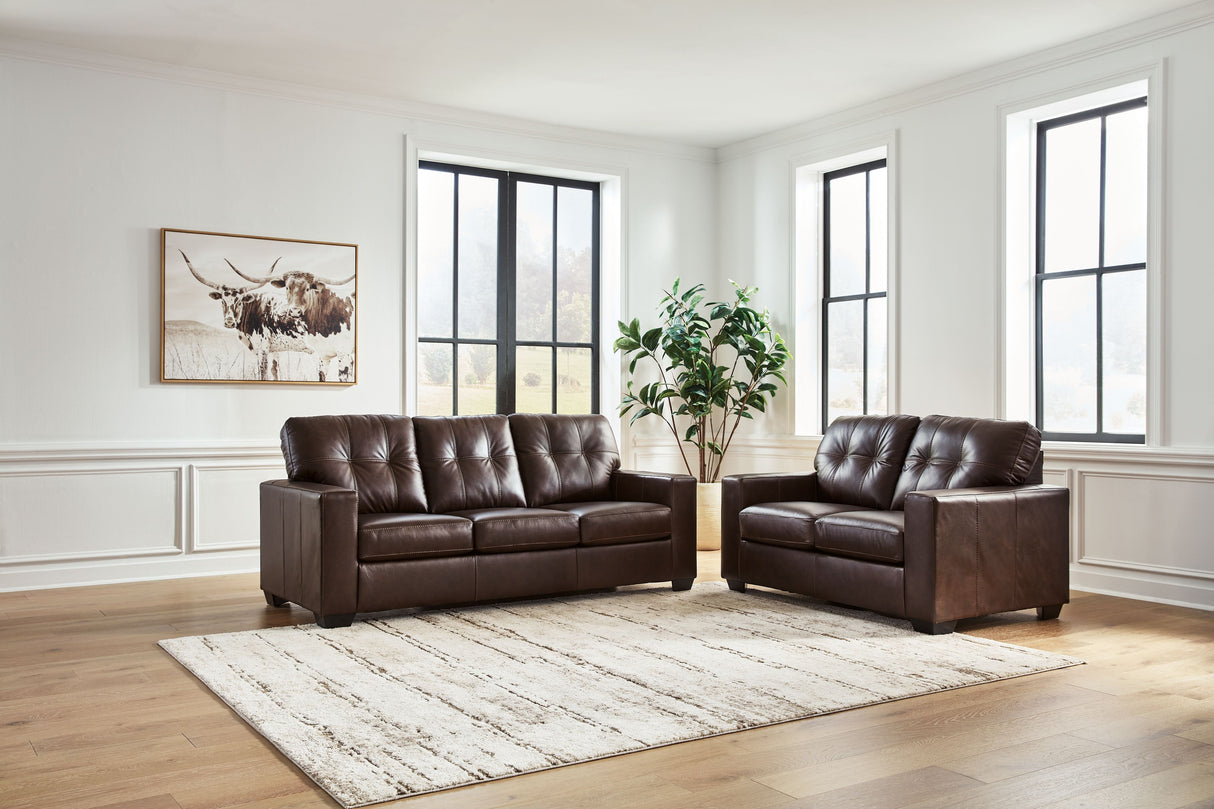 Santorine - Living Room Set Dark Brown 2 Pc. Sofa, Loveseat by Signature Design by Ashley® | Bel Furniture
