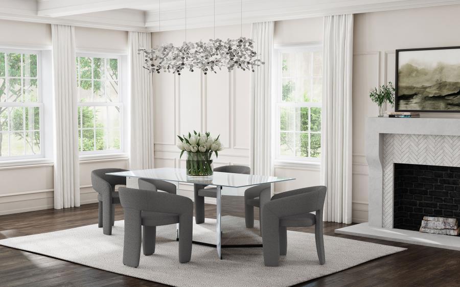 Emery - Rectangular Mirrored Dining Table - Silver by Coaster Fine Furniture | Bel Furniture