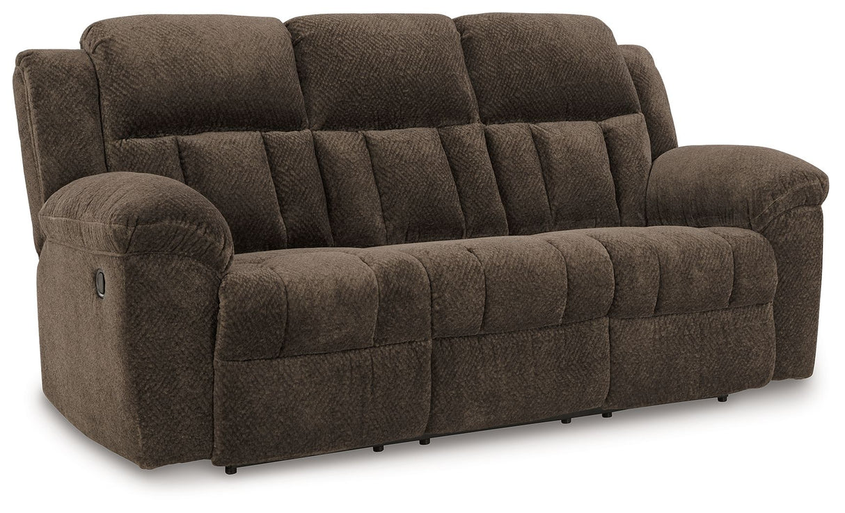 Frohn - Reclining Sofa Dark Brown by Signature Design by Ashley® | Bel Furniture