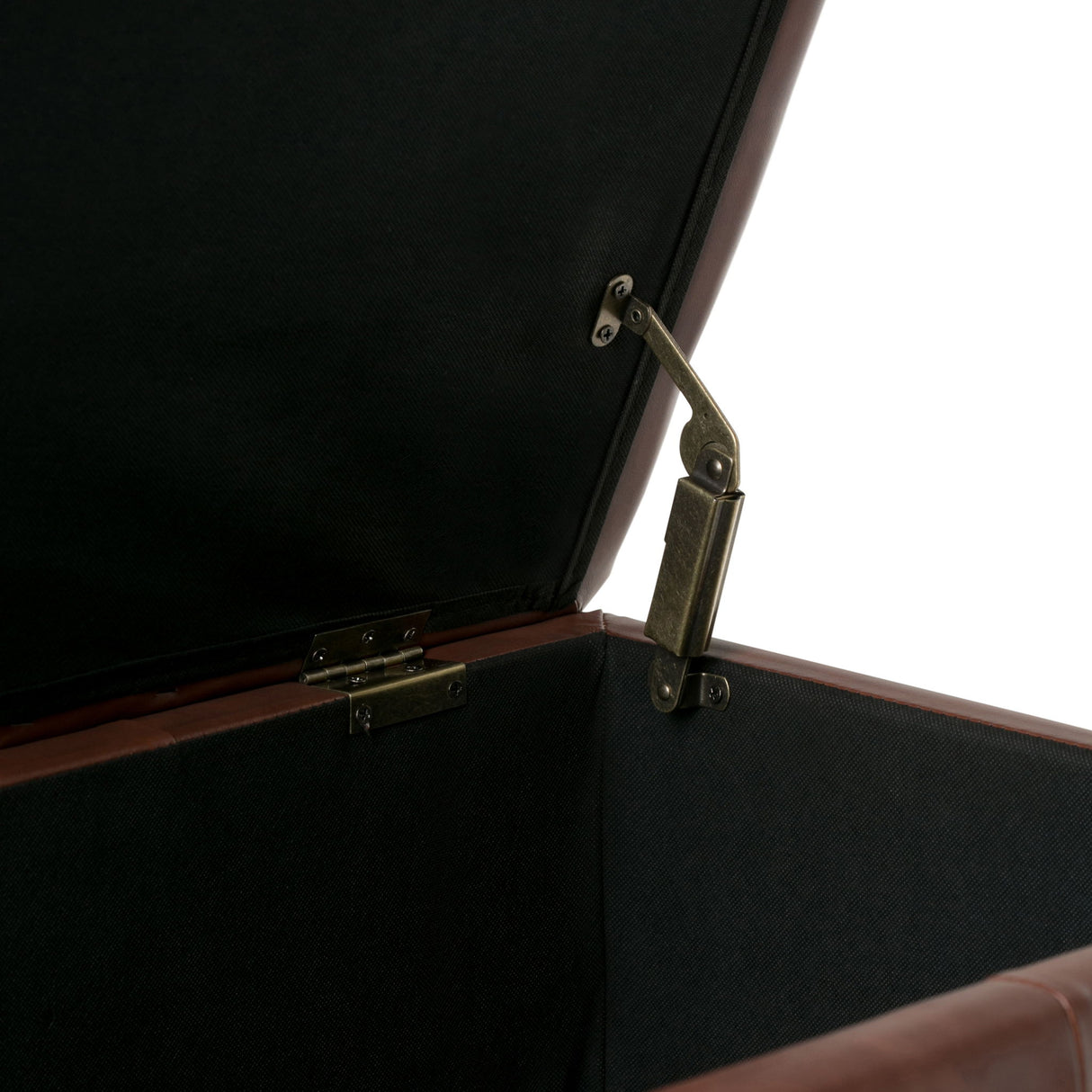 Emily - Storage Ottoman - Cognac by Simpli-Home | Bel Furniture