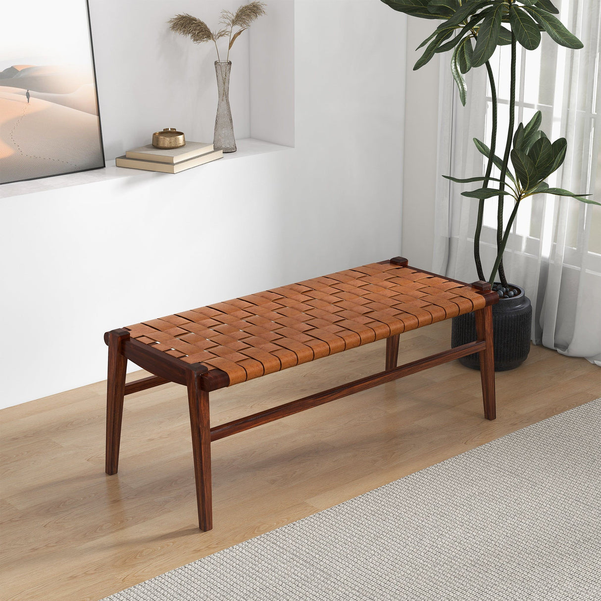 Cody - Bench - Brown / Tan by Ashcroft Furniture | Bel Furniture