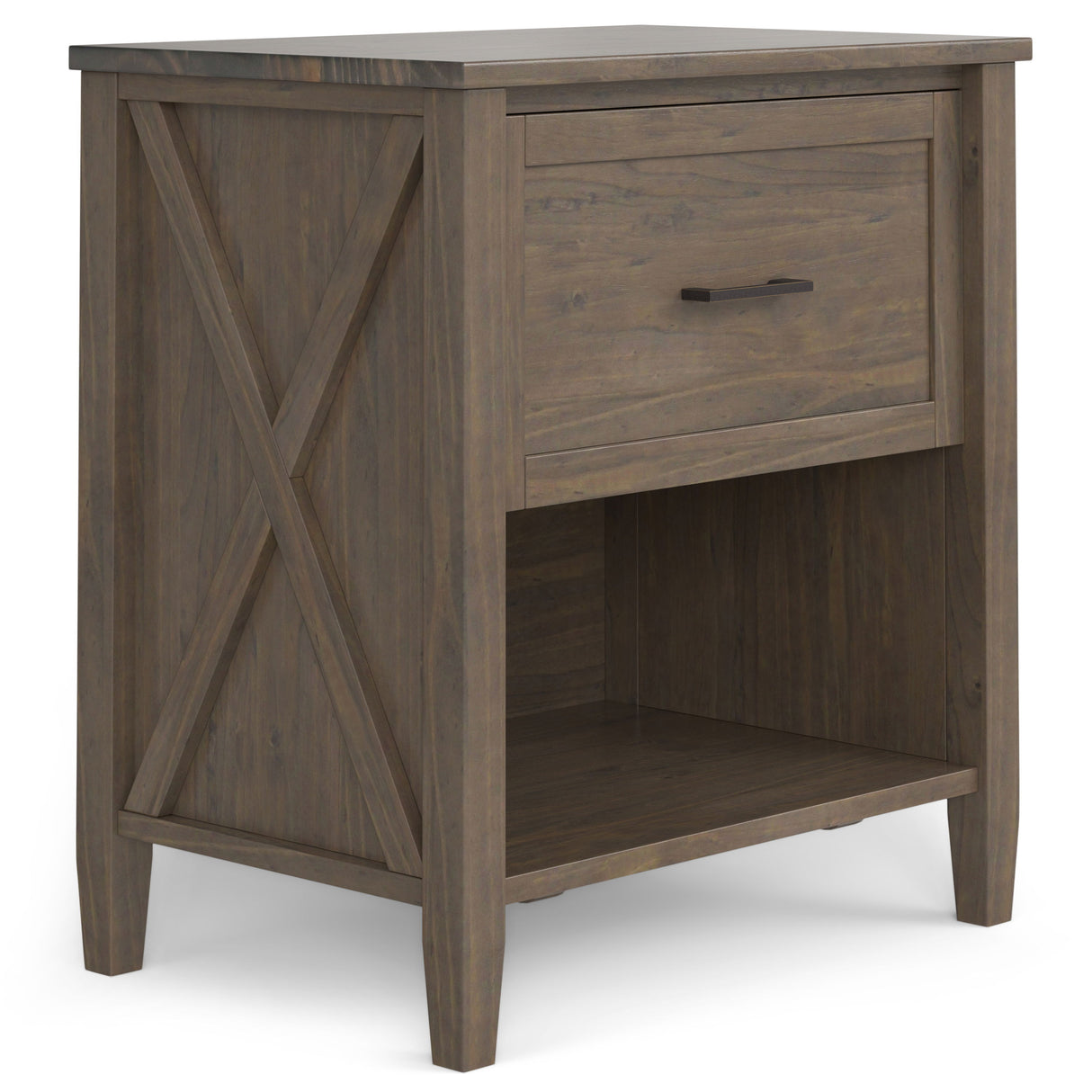 Ela - Bedside Table - Smoky Brown by Simpli-Home | Bel Furniture