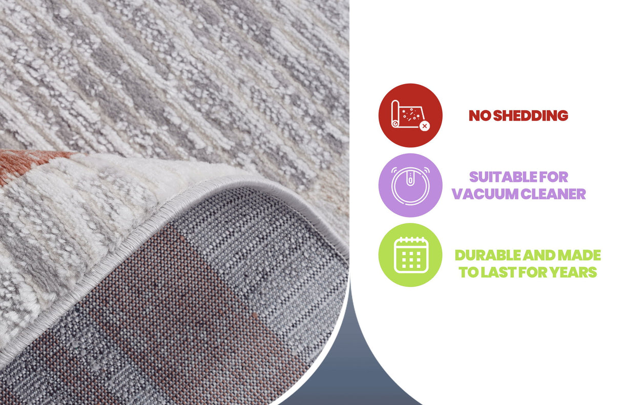 Marfi - 6' X 9' Bordered Area Rug - Brown / Ivory