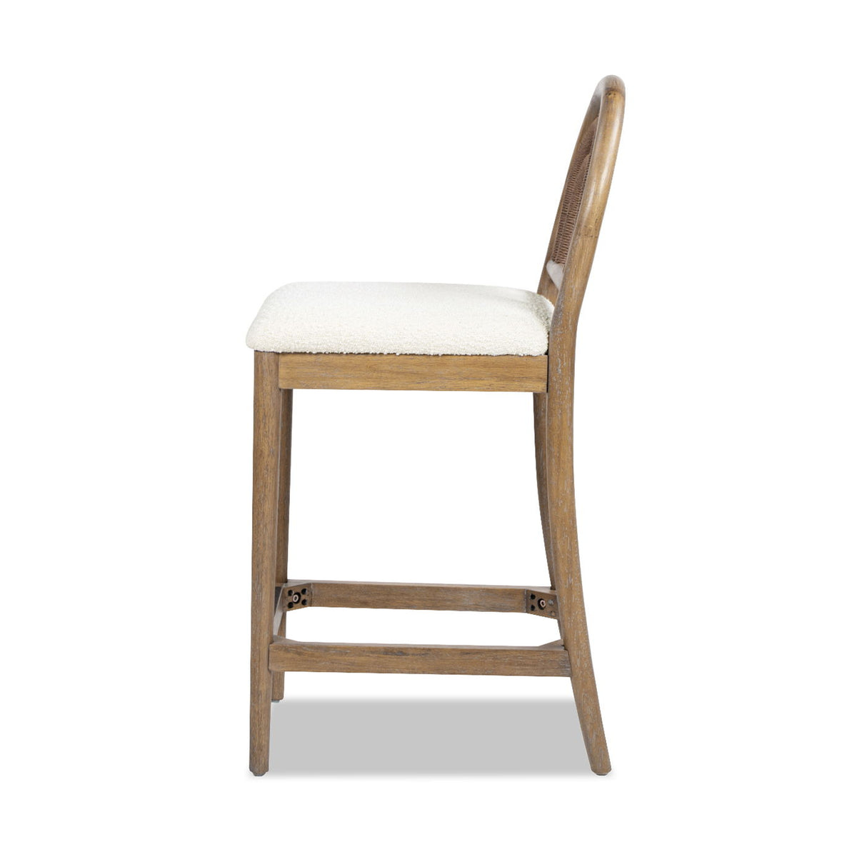 Leon - Arched Back & Upholstered Counter Stool (Set of 2) - Ivory White by Jennifer Taylor Home | Bel Furniture