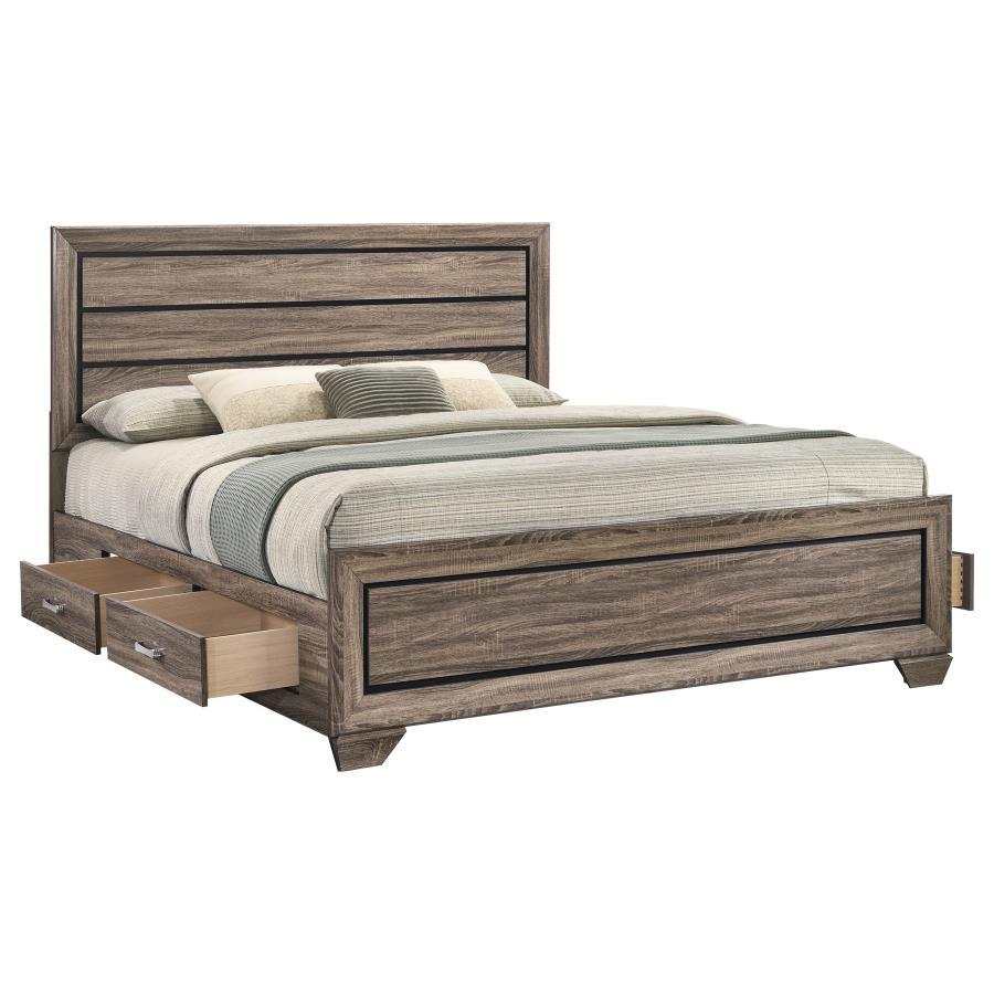 Kauffman - Wood Storage Panel Bed by CoasterEveryday | Bel Furniture
