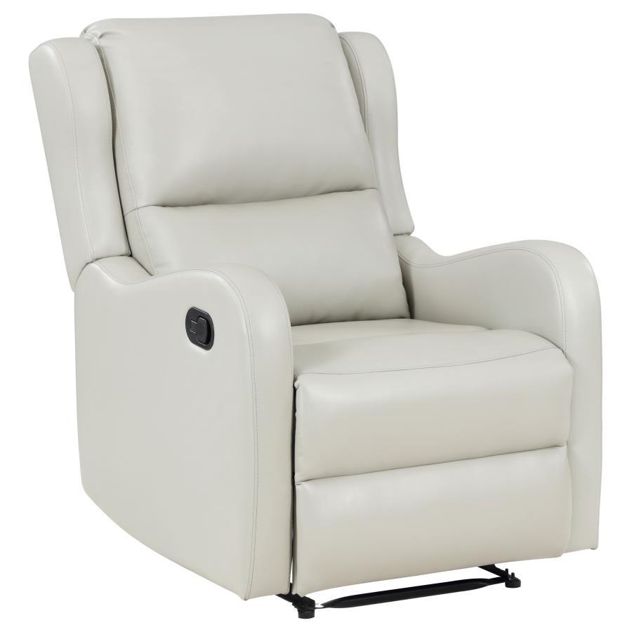 Kelsey - Upholstered English Arm Recliner Chair - Ivory by Coaster Fine Furniture | Bel Furniture
