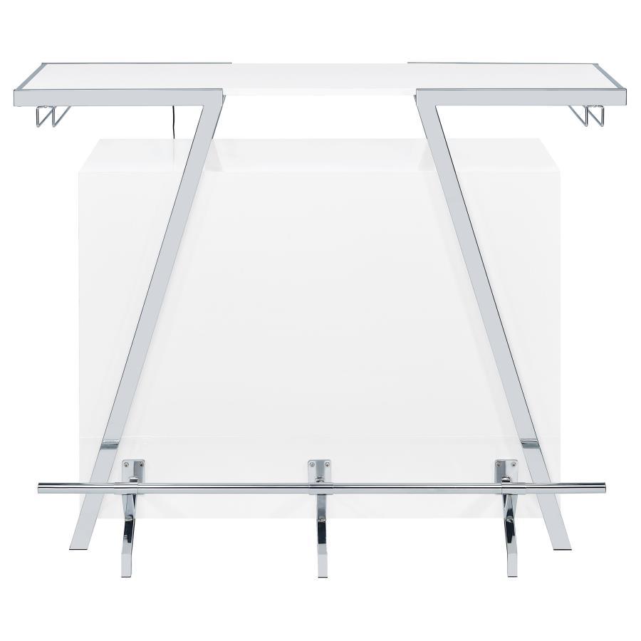 Araceli - Freestanding LED Home Bar Cabinet - White High Gloss by Coaster Fine Furniture | Bel Furniture