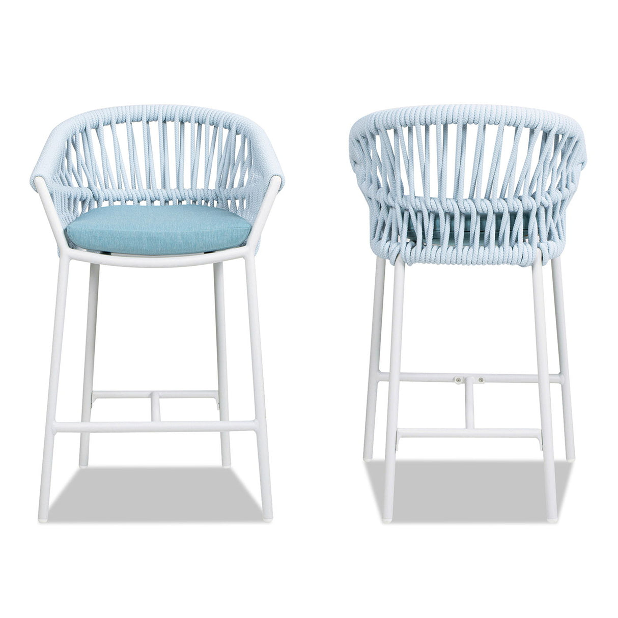 Maiden - Patio Counter Stool Sunproof Olefin (Set of 2) by Jennifer Taylor Home | Bel Furniture