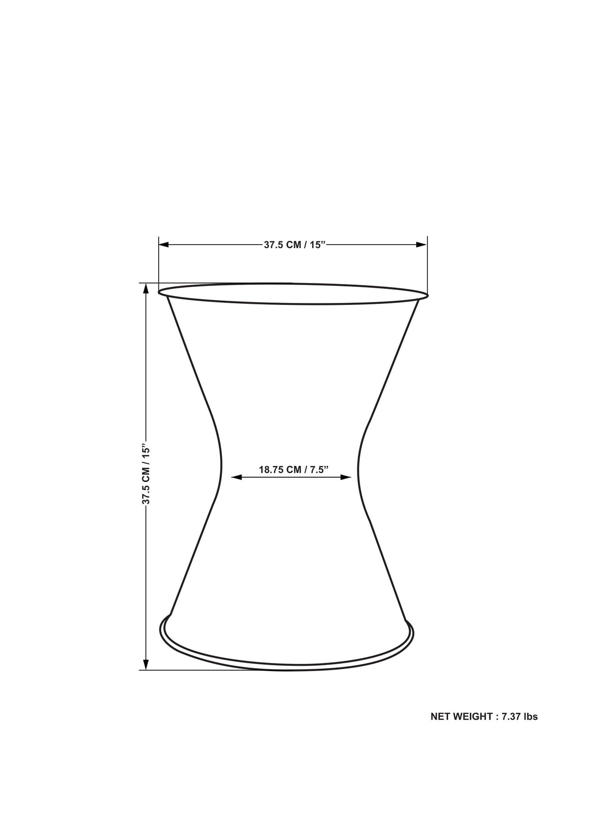 Kenton - Metal Side Table - Tarnished Brass by Simpli-Home | Bel Furniture