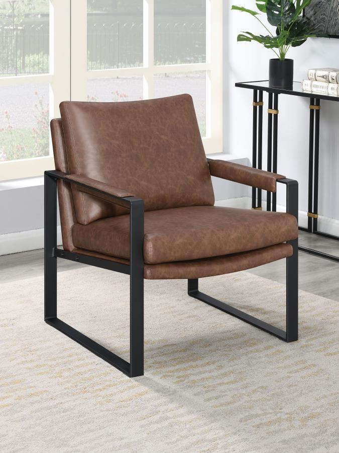 Rosalind - Upholstered Track Arm Accent Chair by Coaster Fine Furniture | Bel Furniture