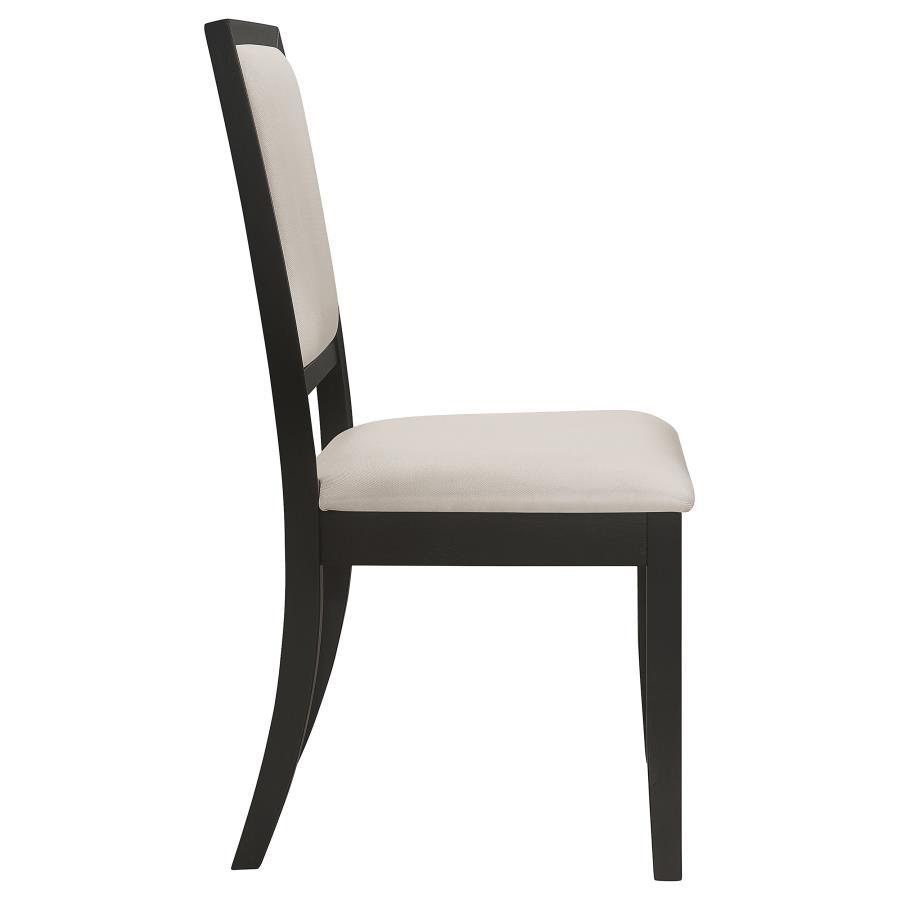 Louise - Upholstered Wood Dining Side Chairs (Set of 2) - Black by CoasterEveryday | Bel Furniture