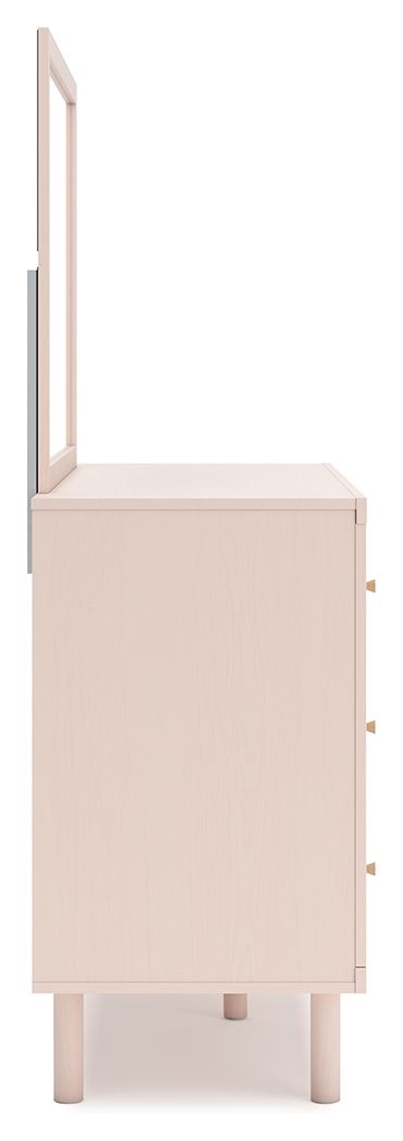 Wistenpine - Blush - Dresser And Mirror by Signature Design by Ashley® | Bel Furniture