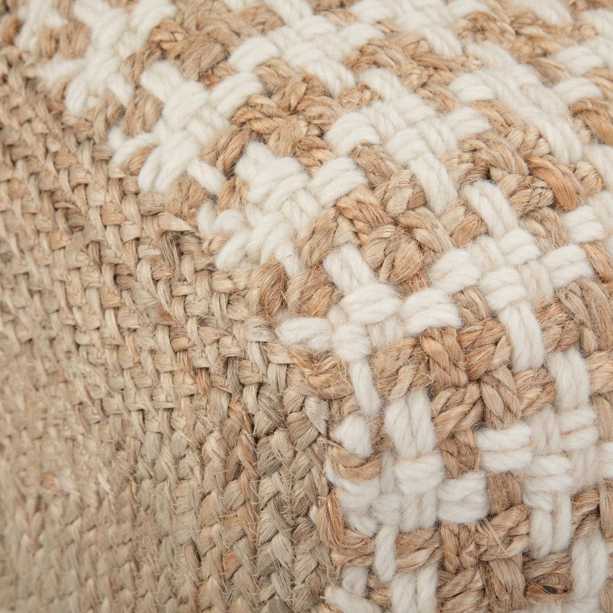 Cullen - Cube Pouf - Natural by Simpli-Home | Bel Furniture