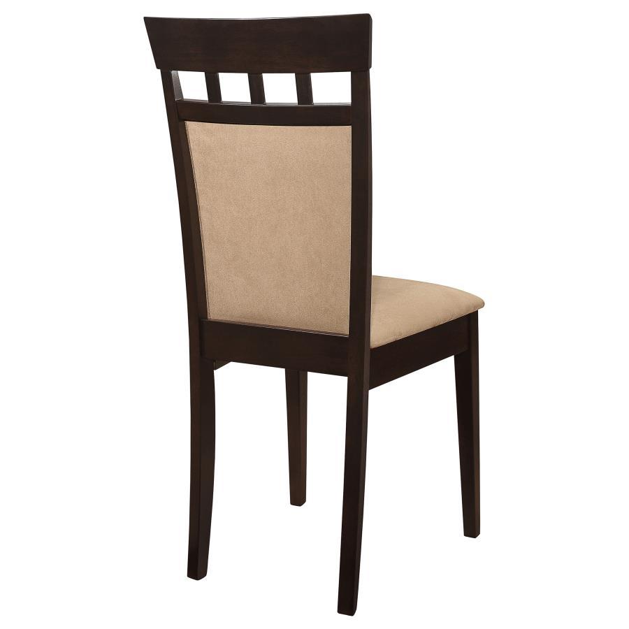 Gabriel - Closed BackSide Chairs (Set of 2) - Cappuccino by CoasterEveryday | Bel Furniture
