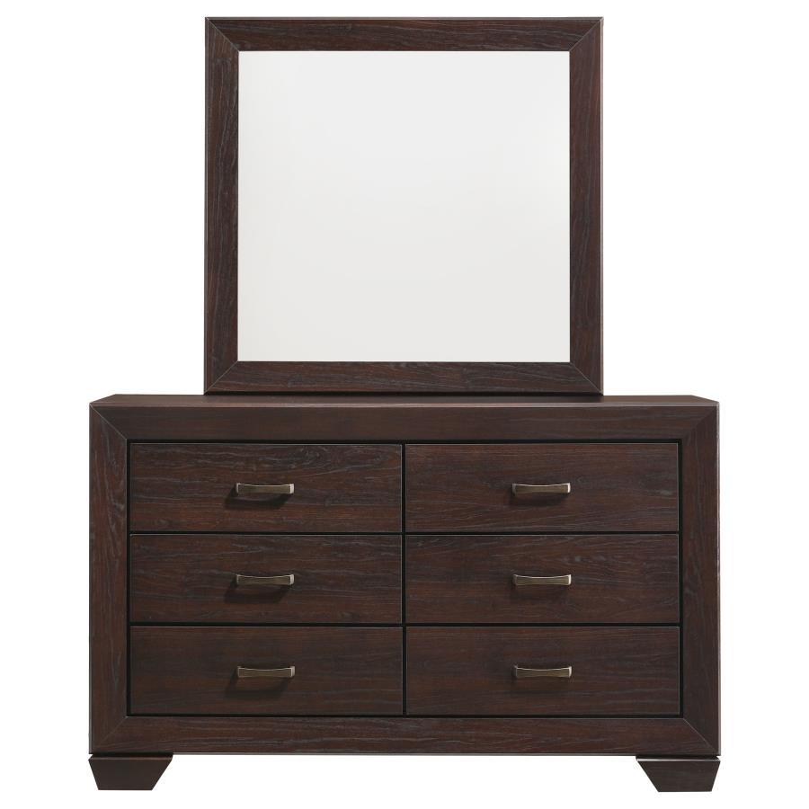 Kauffman - 6-Drawer Dresser with Mirror by CoasterEveryday | Bel Furniture