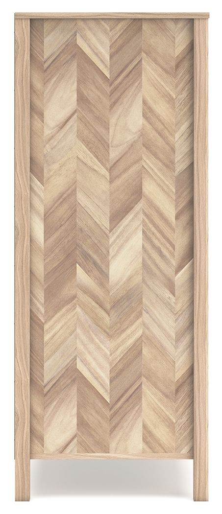 Battelle - Tan - Five Drawer Chest by Signature Design by Ashley® | Bel Furniture