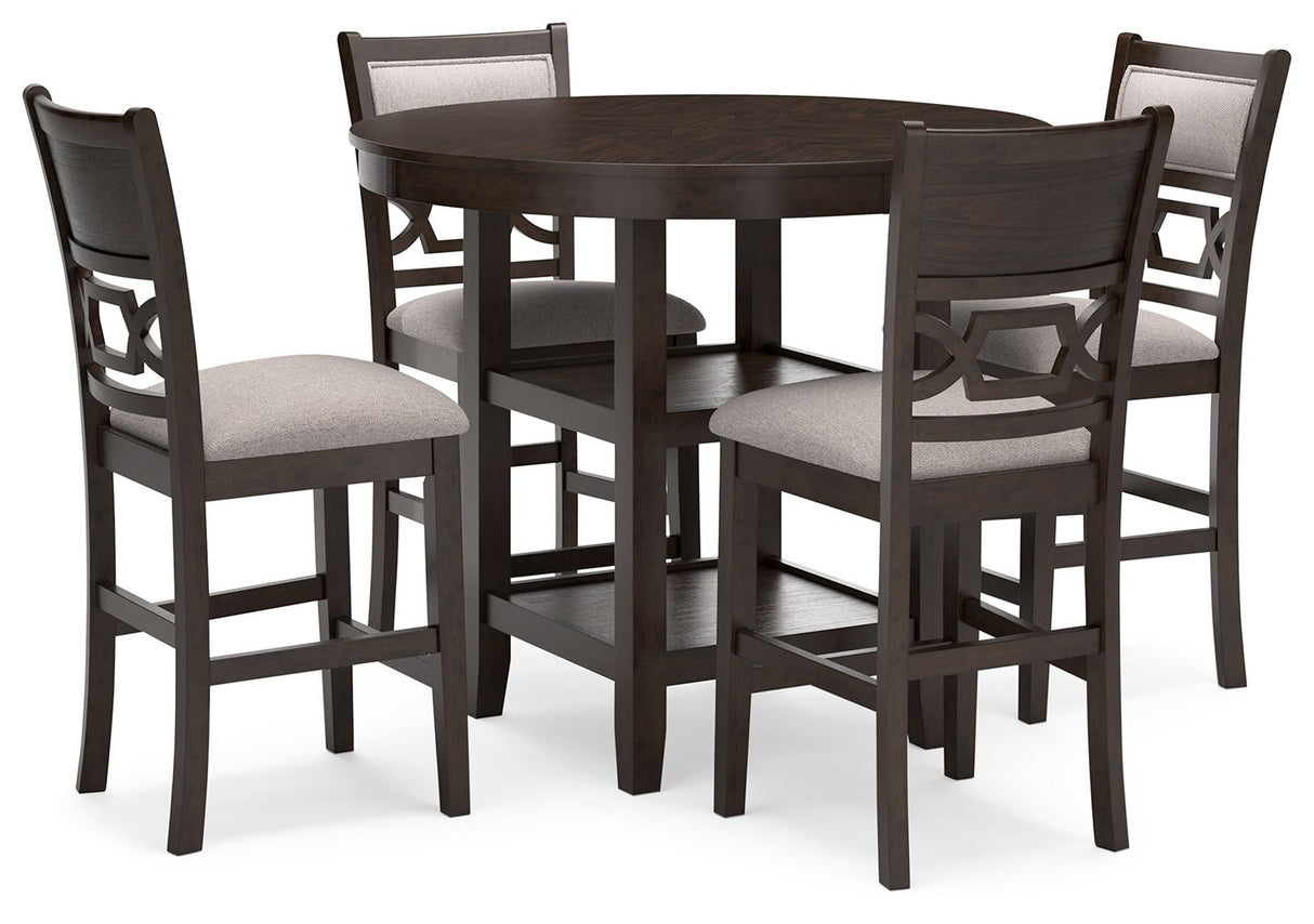 Langwest - Brown - Dining Room Counter Table Set (Set of 5) by Signature Design by Ashley® | Bel Furniture