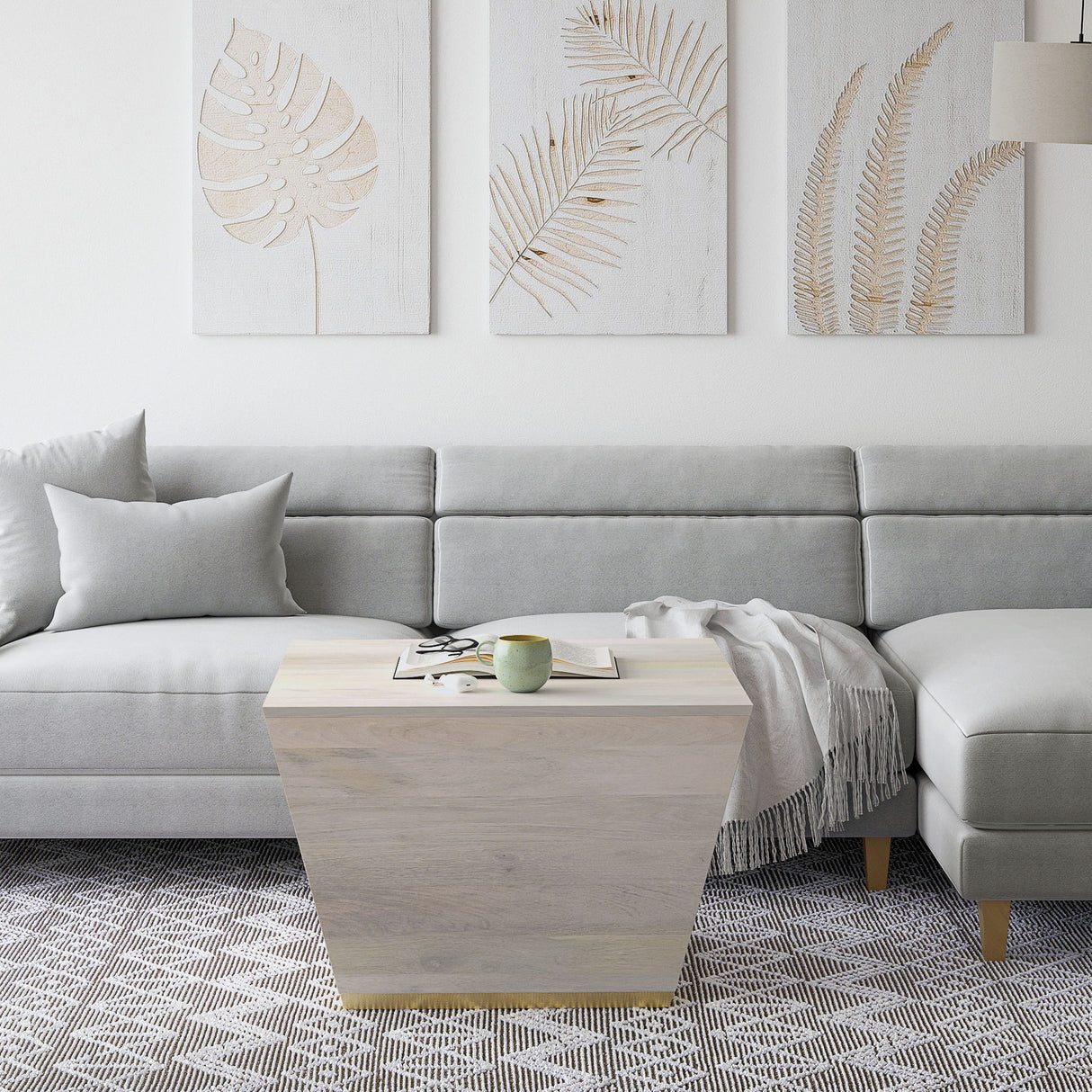 Abba - Handcrafted Square Coffee Table by Simpli-Home | Bel Furniture