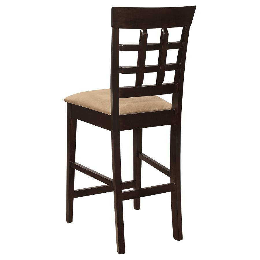 Gabriel - Lattice Back Counter Chair (Set of 2) - Cappuccino by CoasterEveryday | Bel Furniture