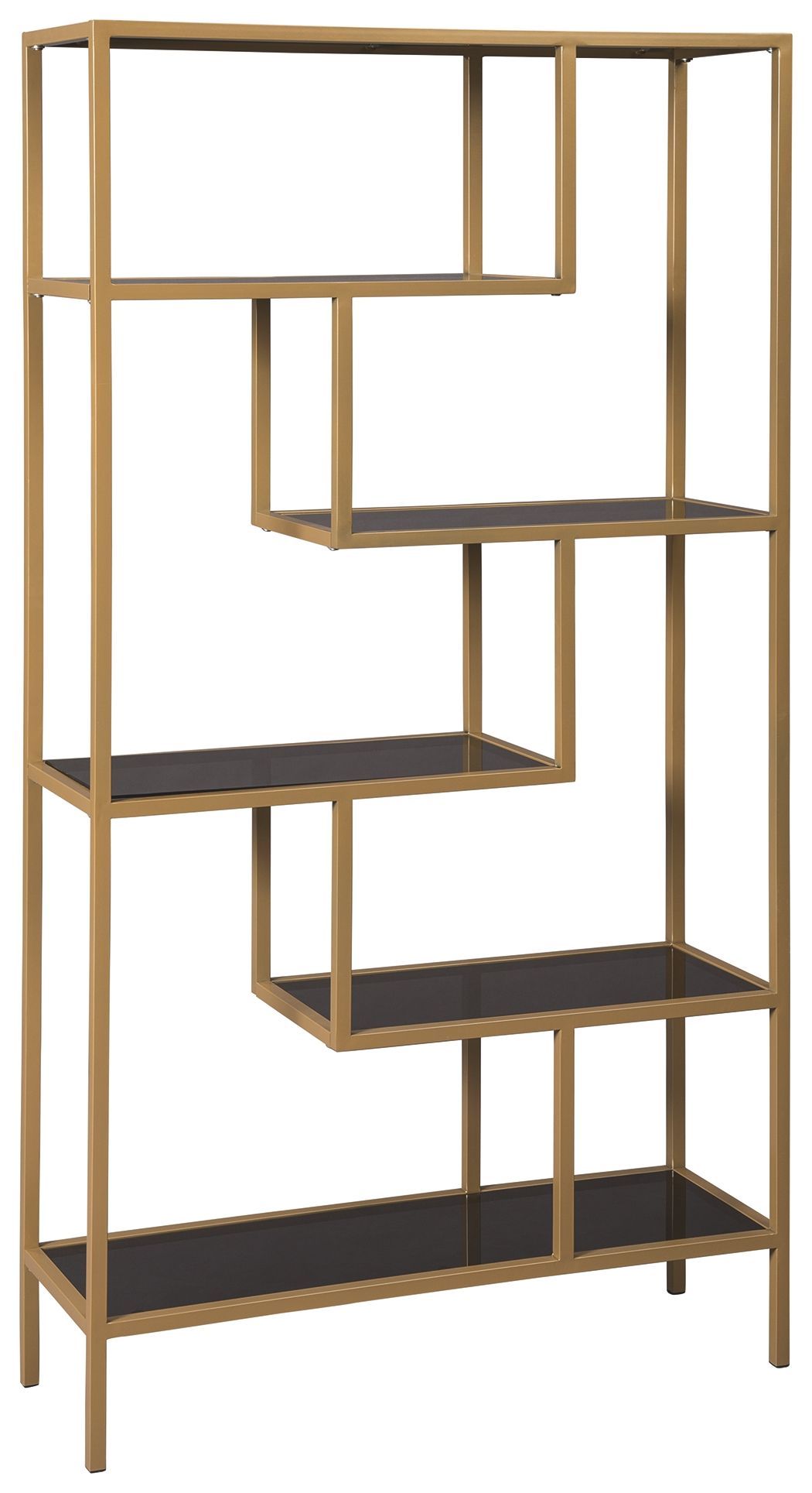 Frankwell - Bookcase Gold Glass by Signature Design by Ashley® | Bel Furniture