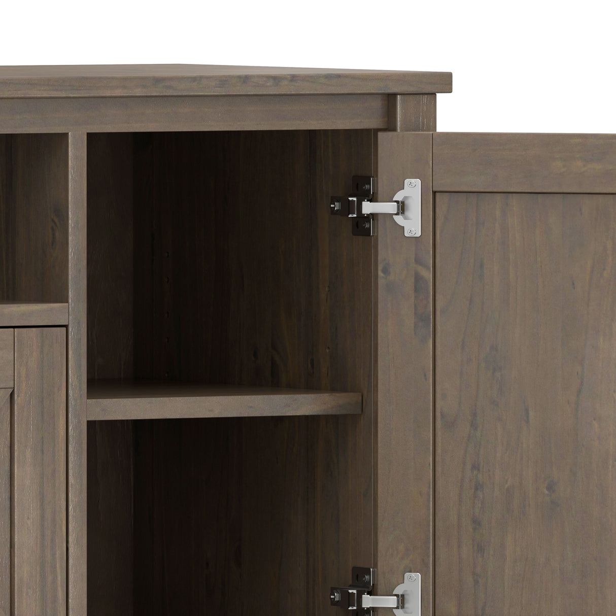 Ela - TV Media Stand - Smoky Brown by Simpli-Home | Bel Furniture