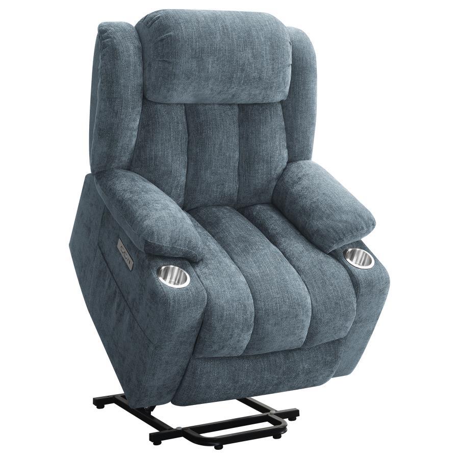 Houston - Upholstered Power Lift Recliner Chair by CoasterEveryday | Bel Furniture