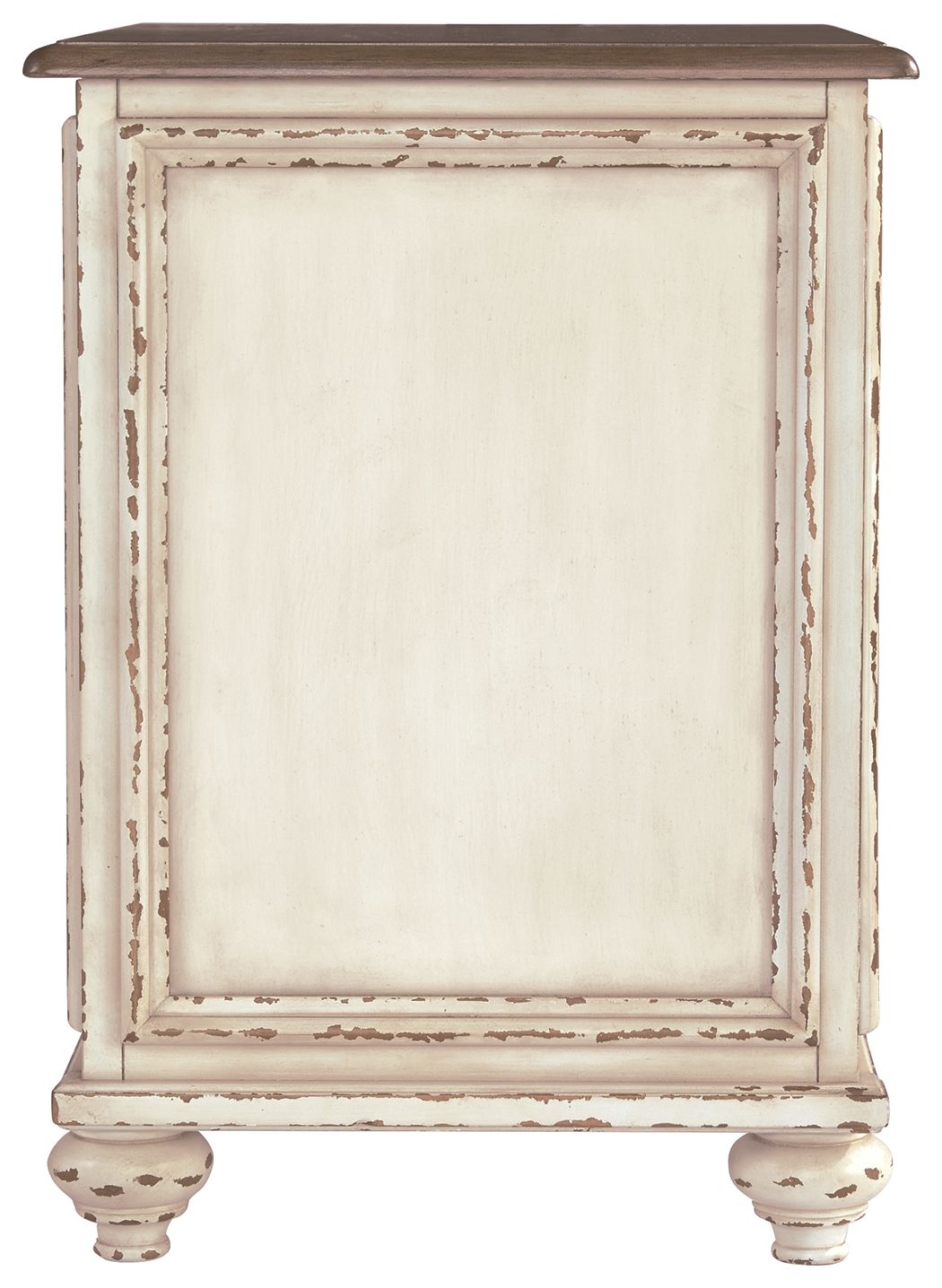 Realyn - White / Brown - Chair Side End Table - Insert Mirror by Signature Design by Ashley® | Bel Furniture