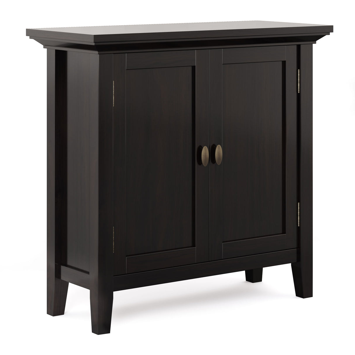 Redmond - Low Storage Cabinet - Hickory Brown by Simpli-Home | Bel Furniture