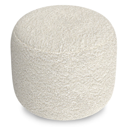 Chantal Round Pouf White