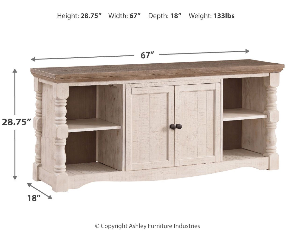 Havalance - Brown / Beige - Extra Large TV Stand - 2 Doors by Signature Design by Ashley® | Bel Furniture