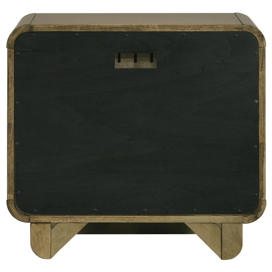 Amsbury - 2-Drawer Nightstand Bedside Table - Nutmeg by Coaster Fine Furniture | Bel Furniture