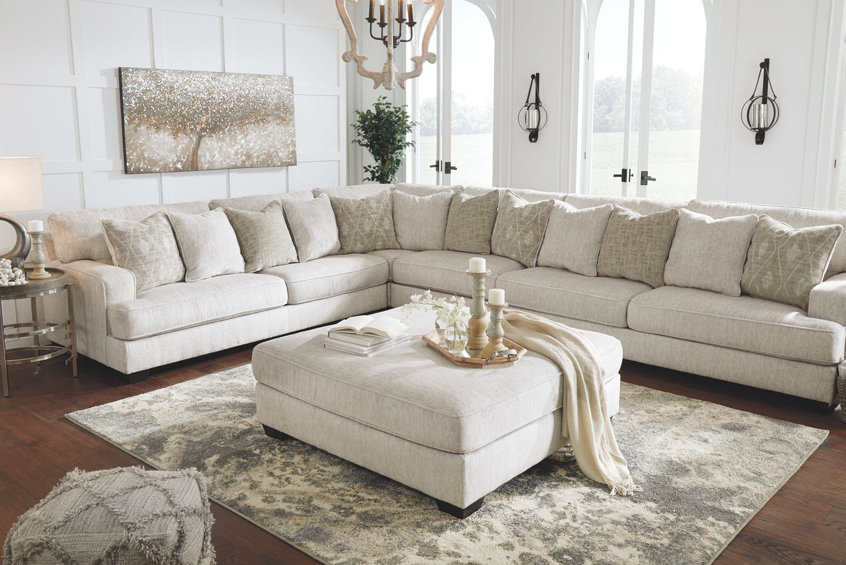 Rawcliffe - Parchment - Oversized Accent Ottoman by Signature Design by Ashley® | Bel Furniture