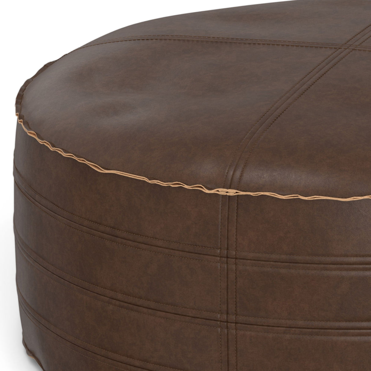Brody - Round Pouf by Simpli-Home | Bel Furniture