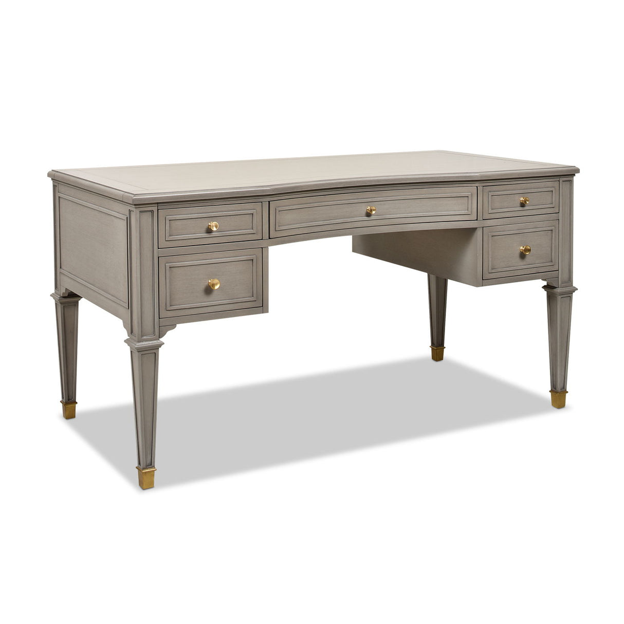 Dauphin - 5 Drawer Executive Desk by Jennifer Taylor Home | Bel Furniture