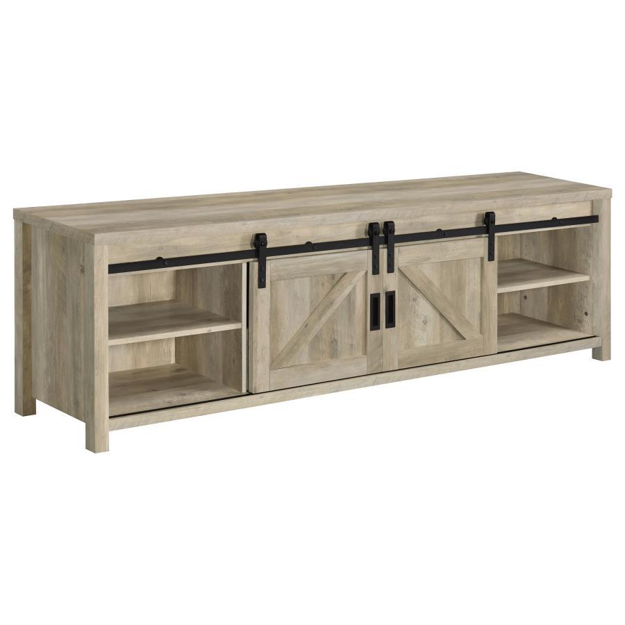 Madra - 2-Door Engineered Wood TV Stand by CoasterEssence | Bel Furniture