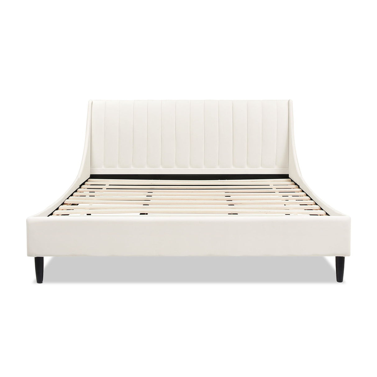 Aspen - Vertical Tufted Modern Headboard Platform Bed Set by Jennifer Taylor Home | Bel Furniture