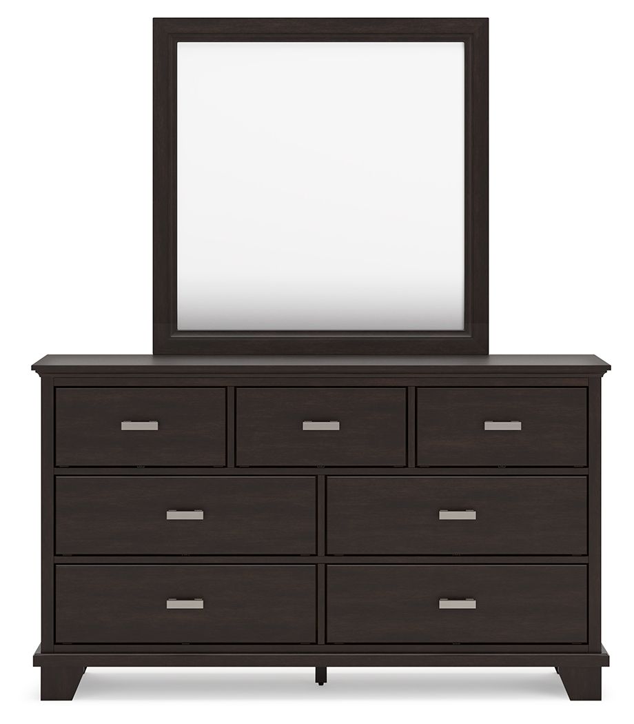 Covetown - Dark Brown - Dresser And Mirror by Signature Design by Ashley® | Bel Furniture